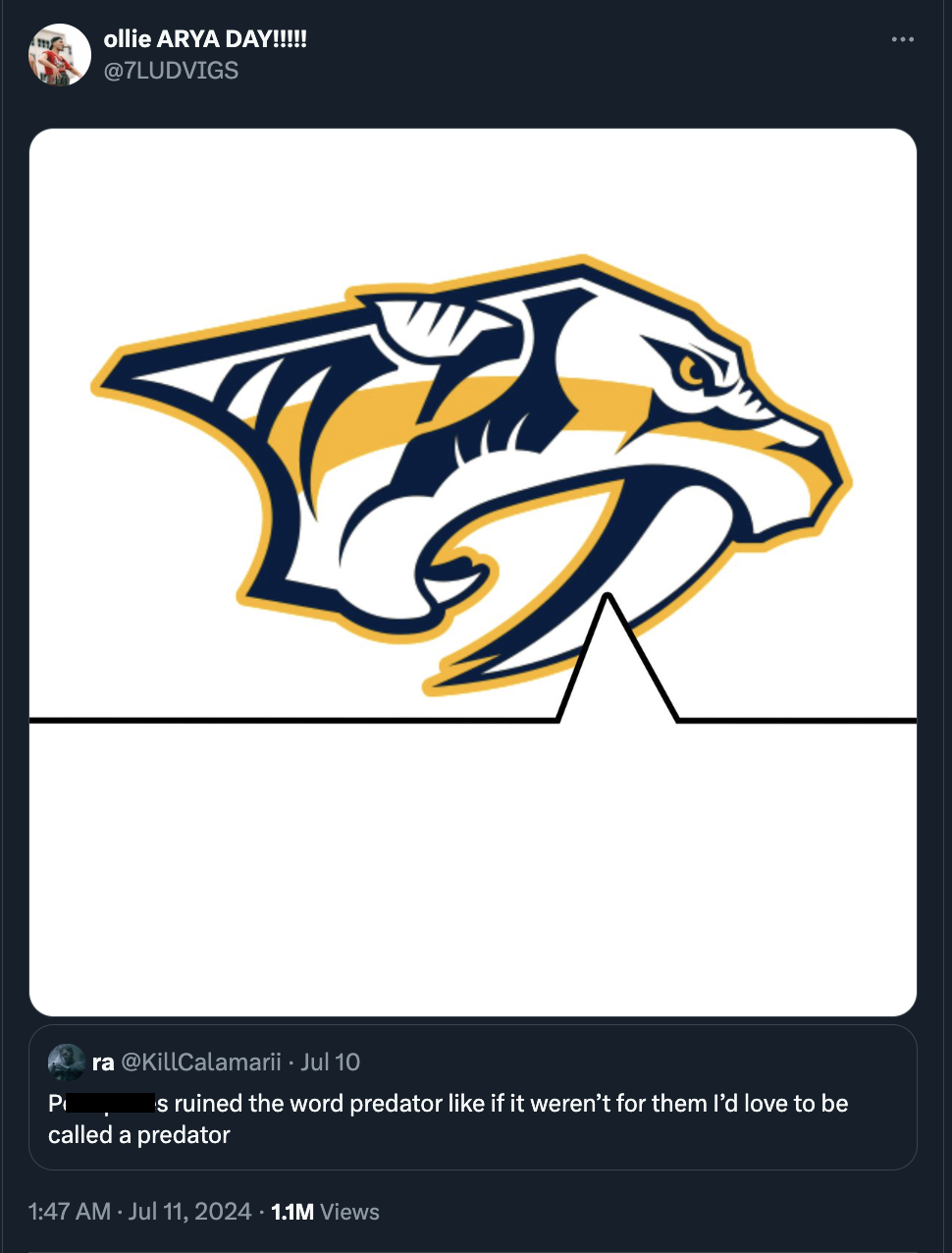 nashville predators logo svg - ollie Arya Day!!!!! ra Jul 10 s ruined the word predator if it weren't for them I'd love to be called a predator 1.1M Views